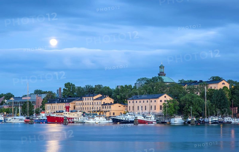 Former barracks buildings on the Stockholm island of Skeppsholmen