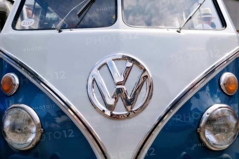Detail of an oldtimer VW Bus Bulli