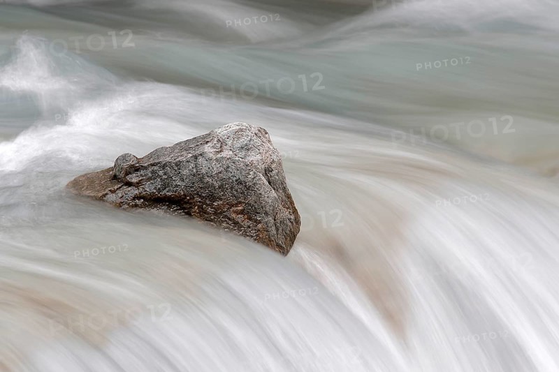 Rock in rapids in Suldenbach stream