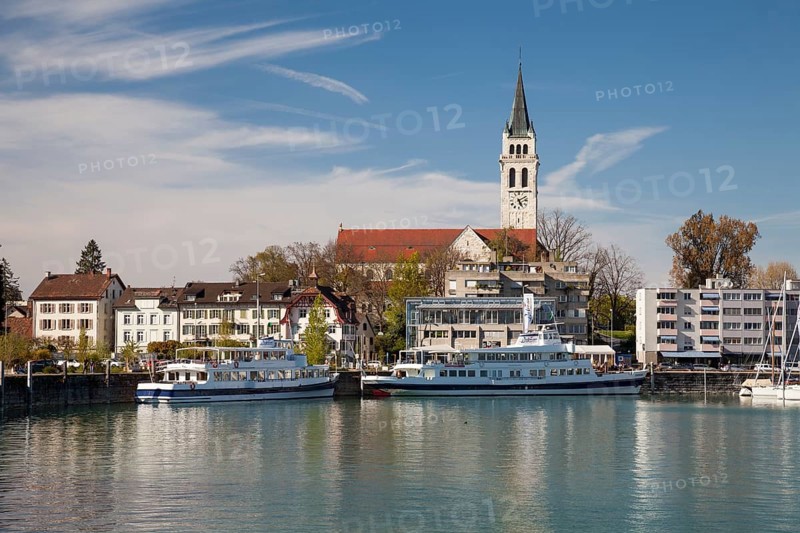 Townscape with harbor