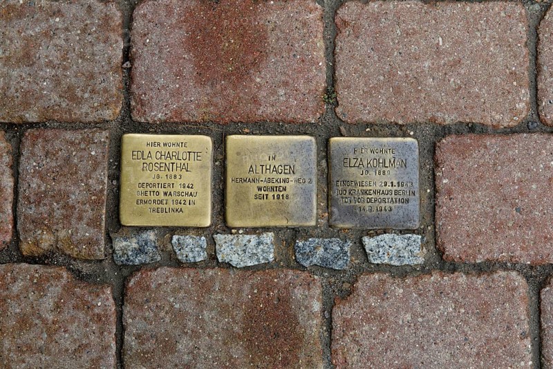 Stolpersteine or tumbling blocks