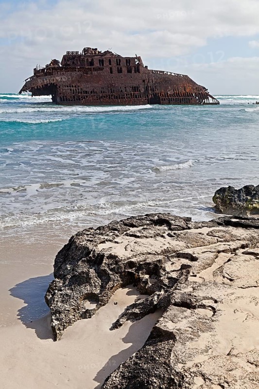 The shipwreck of the Spanish freighter Cabo Santa Maria