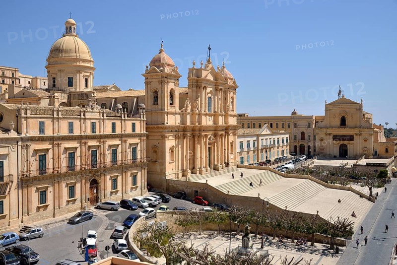 The baroque Noto Cathedral or Church of San Nicolo