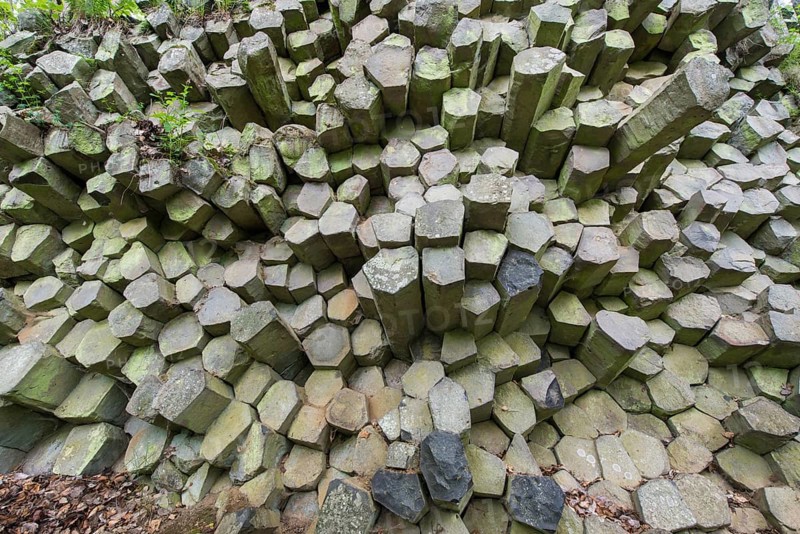 Basalt prism wall