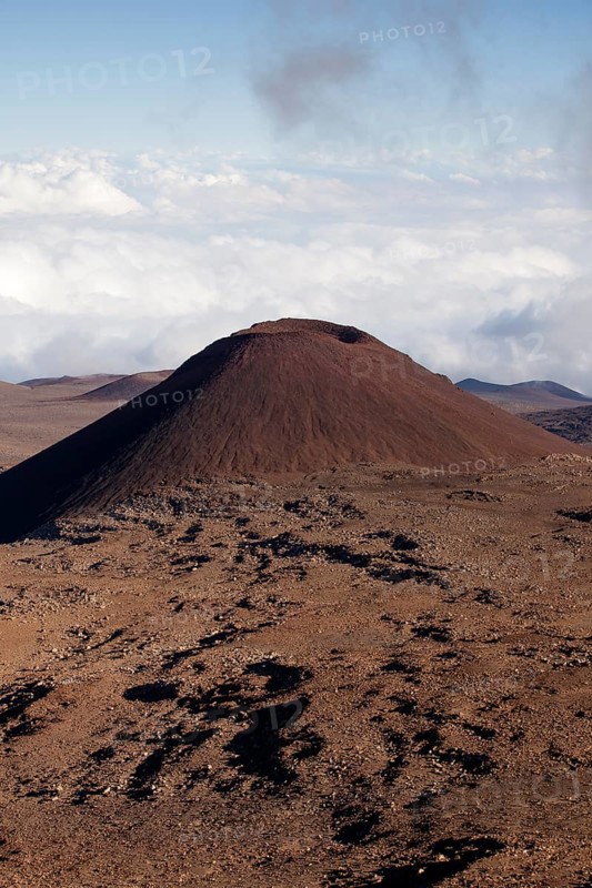 Crater below the Mauna Kea volcano