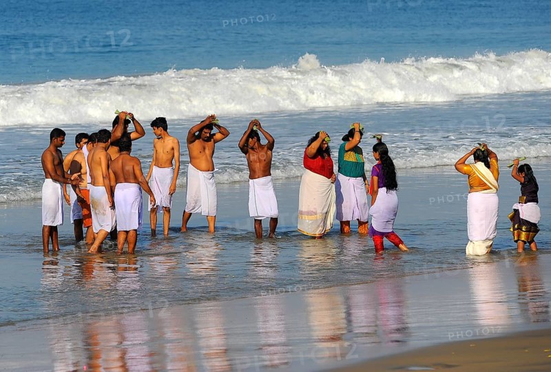 Funeral ceremony on the beach