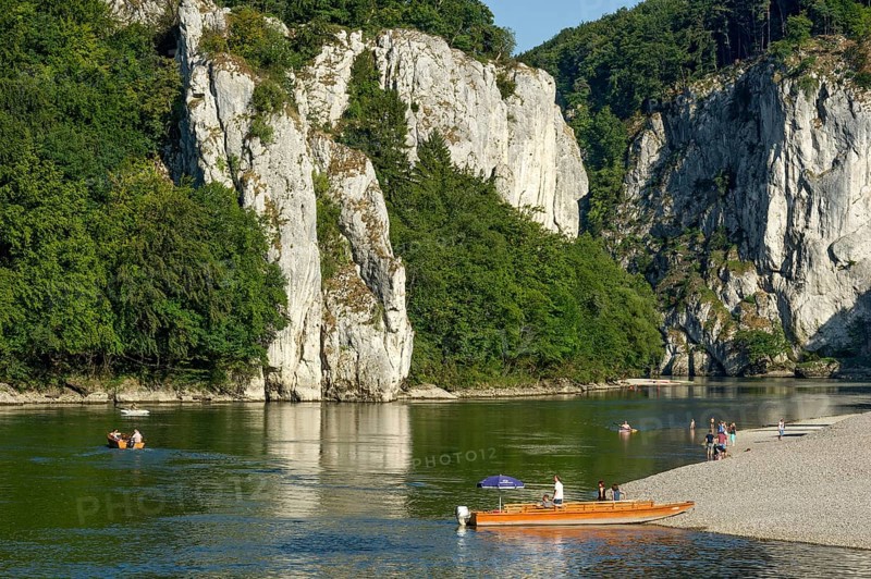 Ferry boats for crossing the Danube River at the Danube Gorge