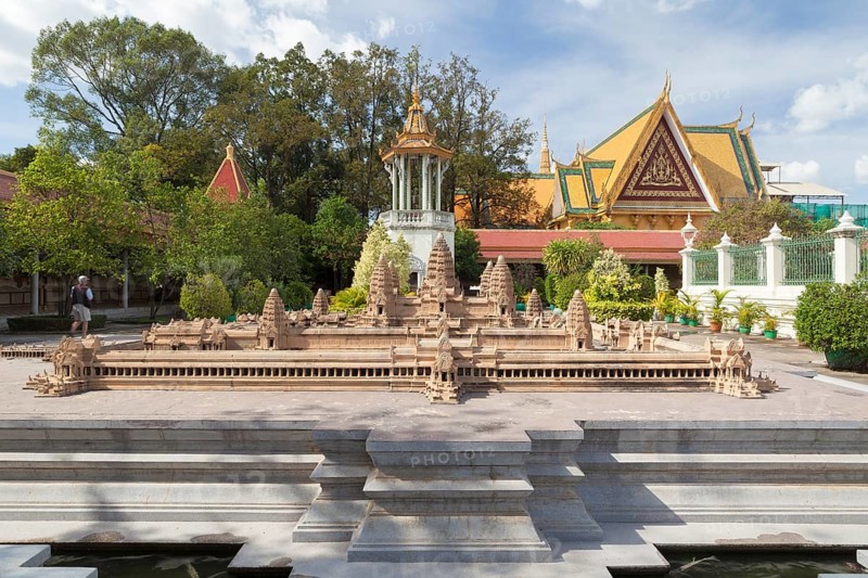 Angkor Wat model in the grounds of the Royal Palace