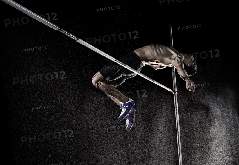 Athlete doing a high jump