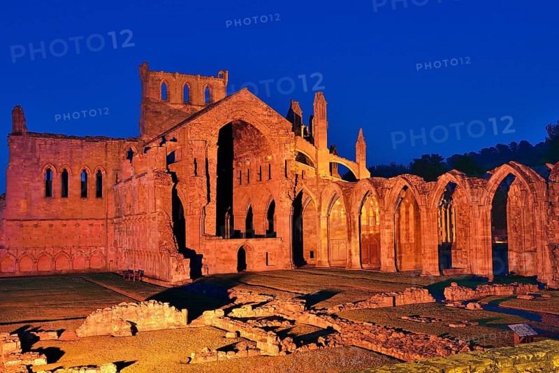 Ruins of the Cistercian monastery of Melrose Abbey