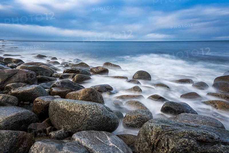 Stones and waves on the coast