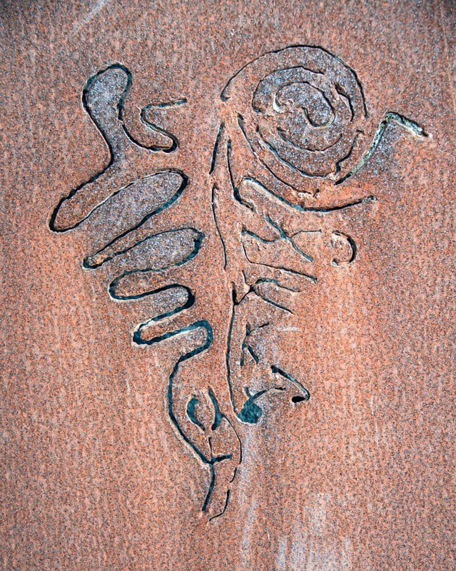 Petroglyphs or rock engravings by Guanche natives of the Canary Islands