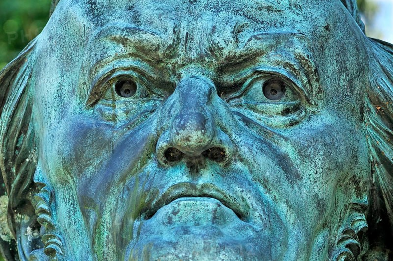 Bronze bust of the composer Richard Wagner
