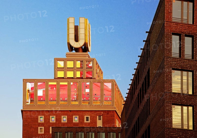 Dortmund U-Tower or Dortmunder U with video installation