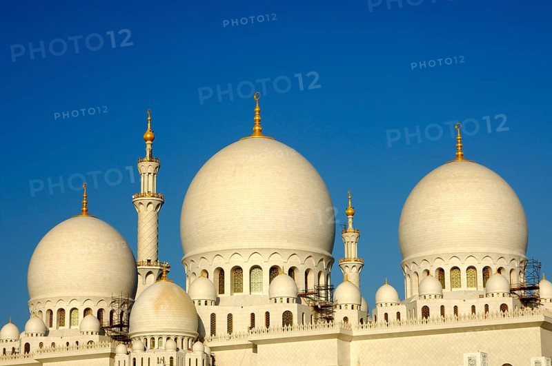 Main domes of the Sheikh Zayed Bin Sultan Al Nahyan Mosque