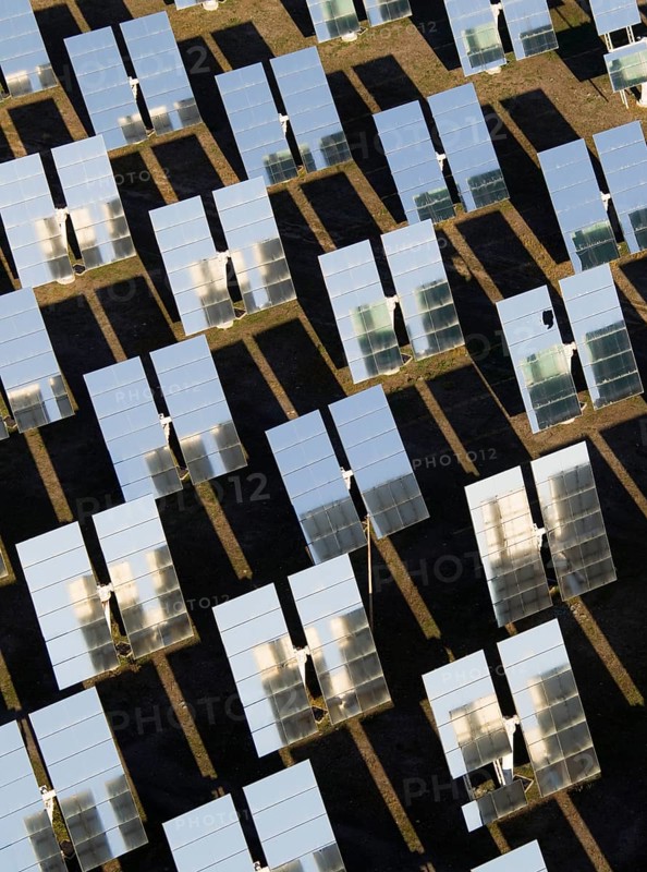 Rows of solar panels