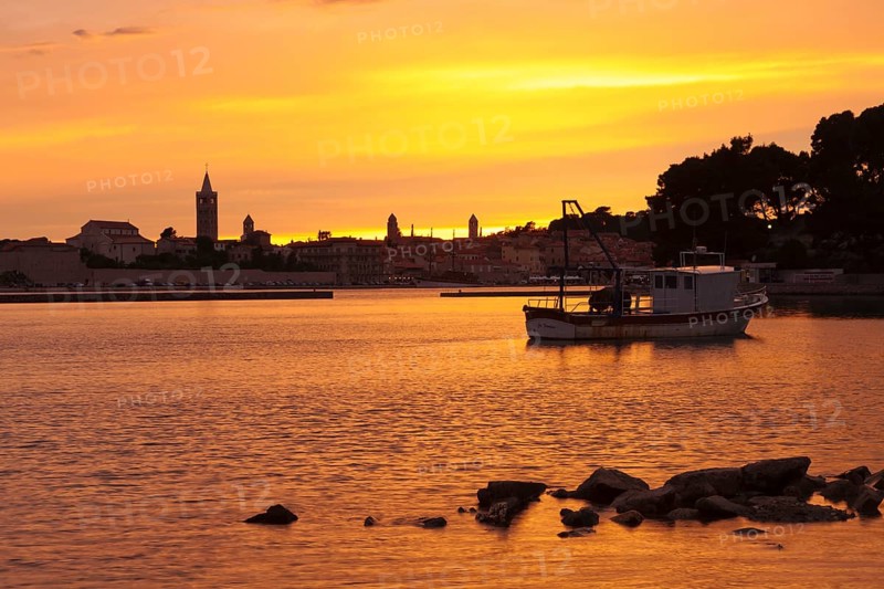 Rab Town at sunset