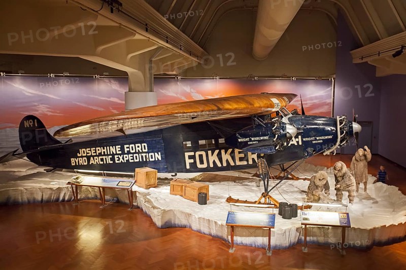 The 1925 Fokker F-VII Trimotor on display at the Henry Ford Museum