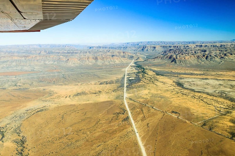 View from a small plane over the sand road C26