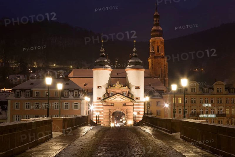 Karl-Theodor-Bridge with City Gate and the Church of the Holy Spirit