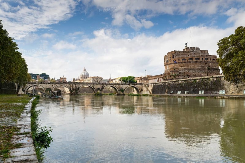 Banks of the Tiber River