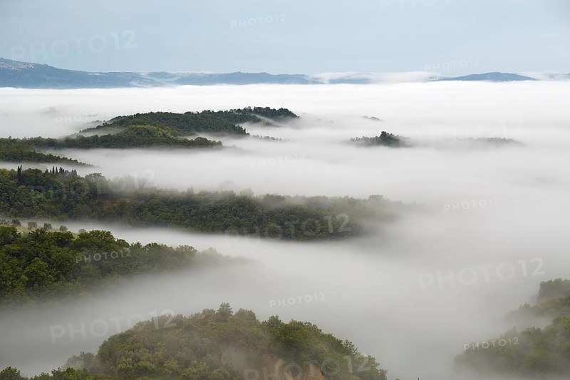 Fog in the valleys of the Crete Senesi