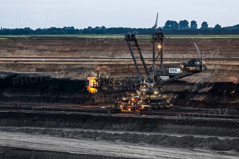 Open-cast lignite mining
