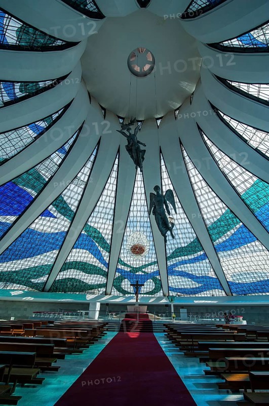 Stained glass in the Metropolitan Cathedral of Brasilia