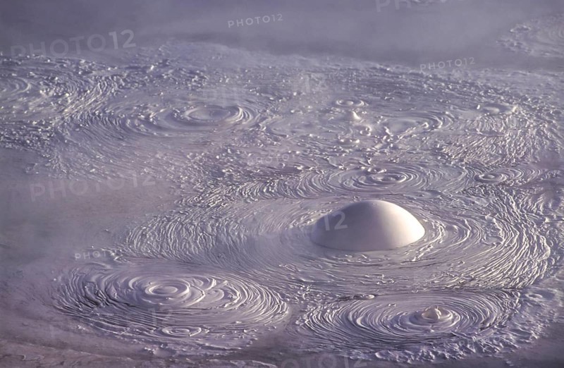 Mud bubble in the Sol de Manana geothermal field