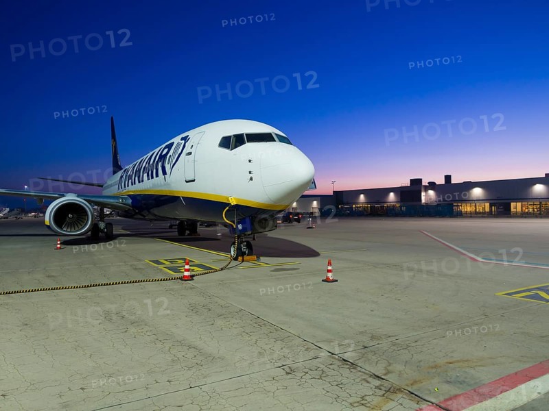 Boeing 737 airliner of the budget airline Ryanair on the runway