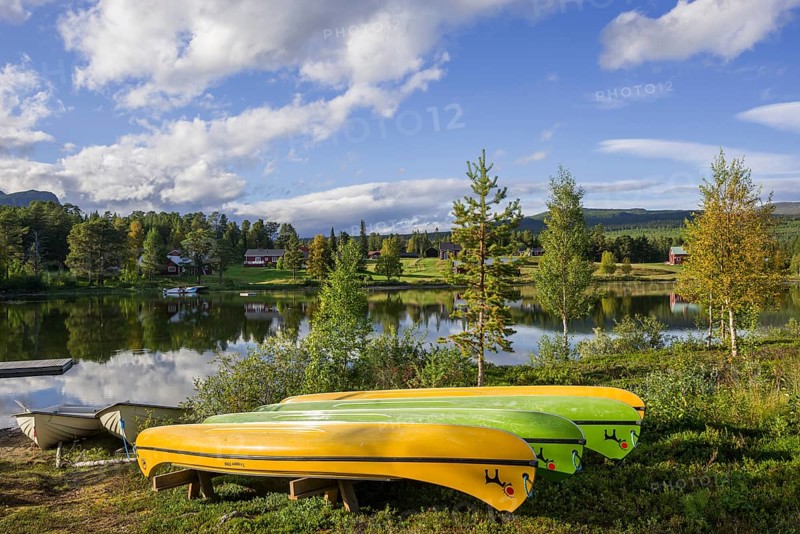 Canoes on Arrenjarka Island