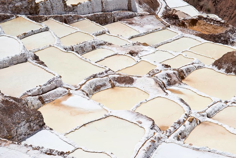 Salt pans on a mountainside