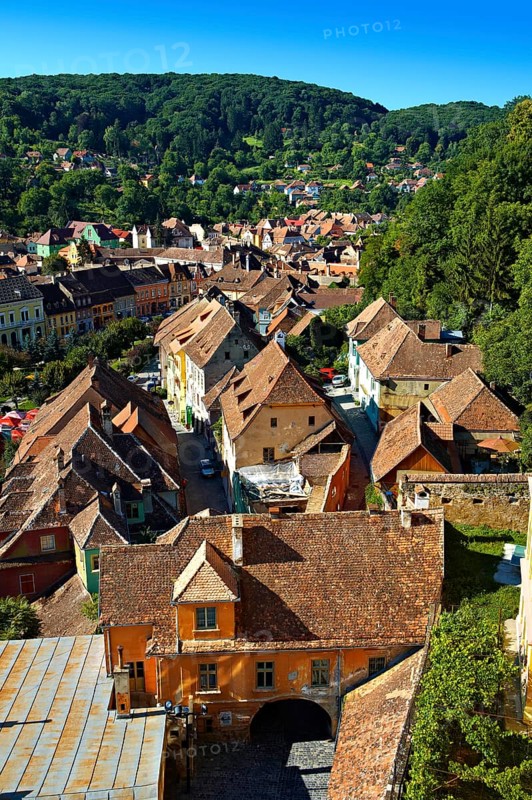 Saxon medieval citadel from the clock tower