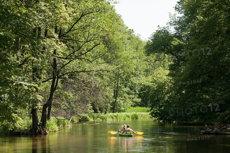Paddlers on the Krutynia River