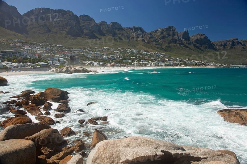 Twelve Apostles Mountain Range and the beach of Camps Bay