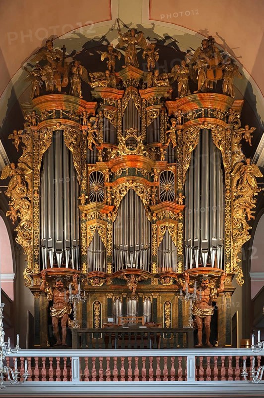 Baroque organ case in the St. Kilian's Church
