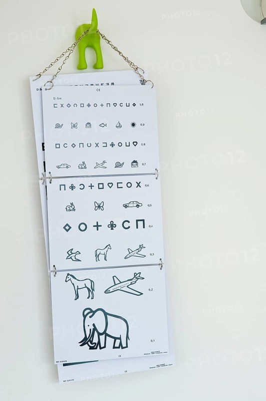 Eye test at a paediatric practice