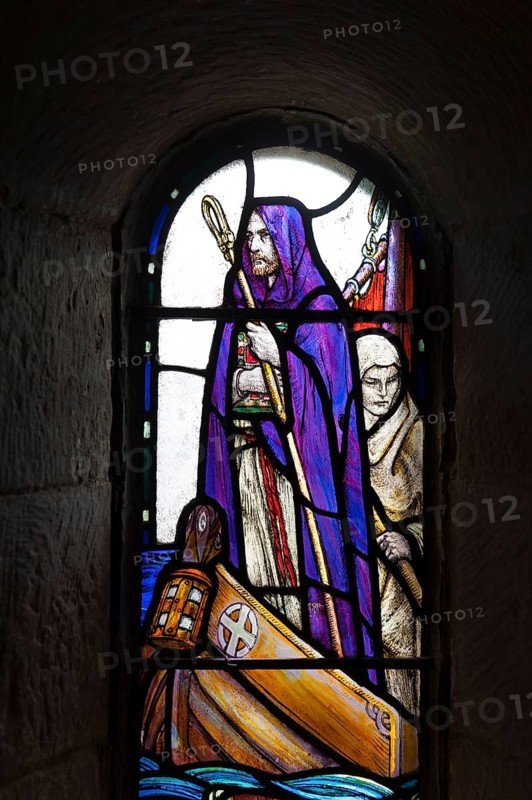 Colourful stained glass window