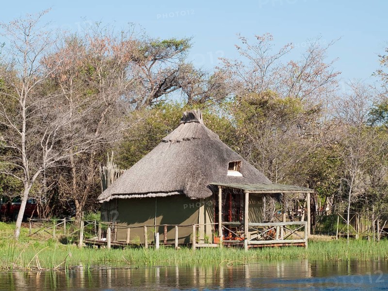 The so-called Island Tents accomodation at the Camp Kwando