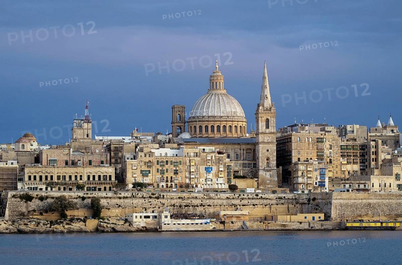 Valletta with the Carmelite Church
