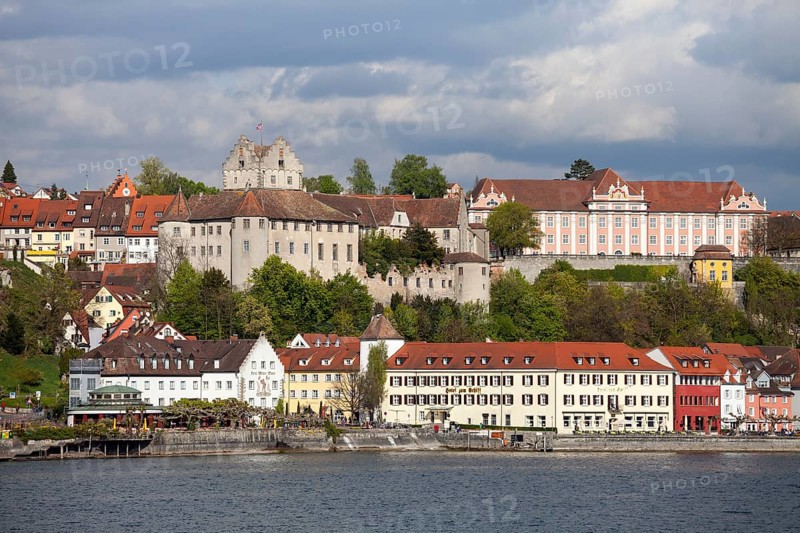 View of the town with Burg Meersburg