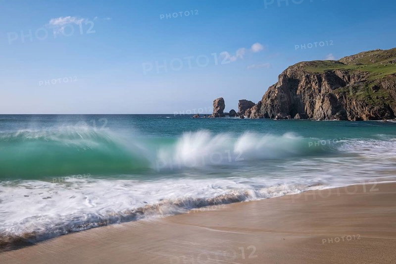 Waves break on the beach of Dalmore