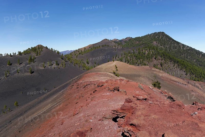 View from the crater rim of the volcano San Martin to the north