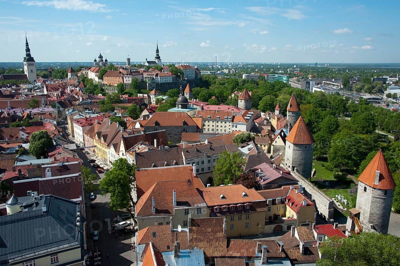 View from St. Olaf's Church over Lower Town and Upper Town