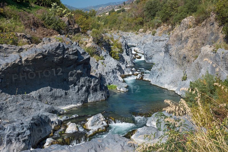Volcanic basalt formations