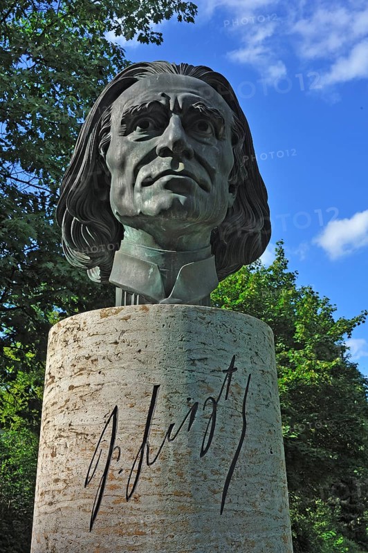 Bronze bust of the Hungarian composer Franz Liszt