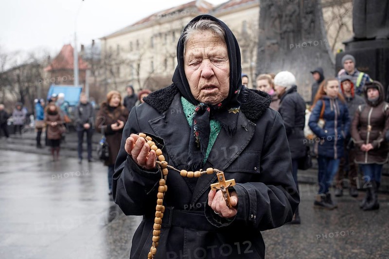 Mourning ceremony for victims of the Euromaidan in Kiev