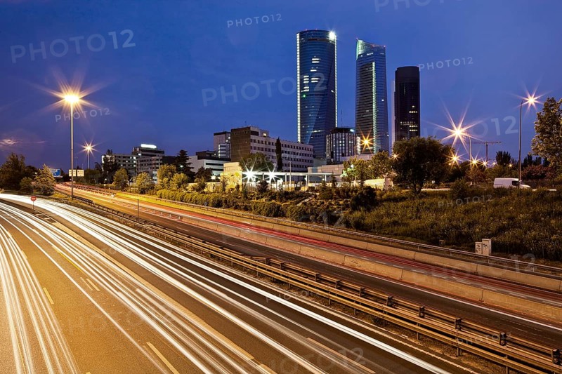 Three office towers of the Cuatro Torres Business Area