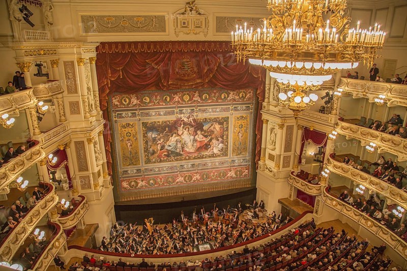 Interior view of the Semperoper opera house