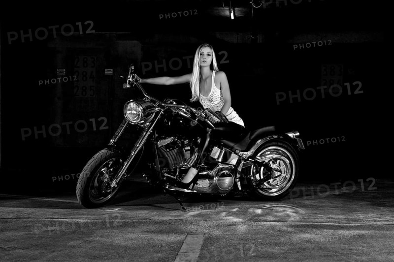 Woman on a motorcycle